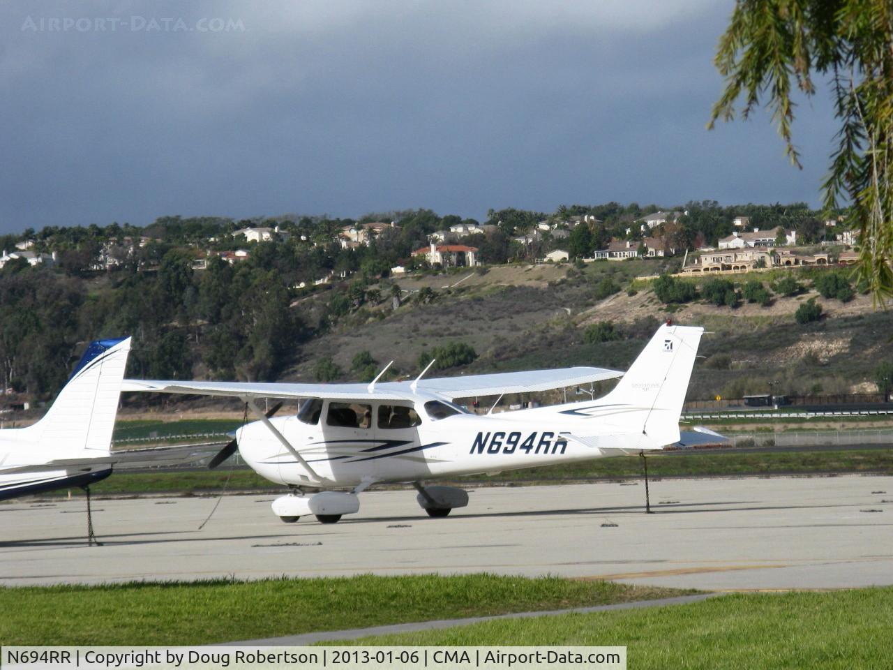 N694RR, 2007 Cessna 172S C/N 172S10587, 2007 Cessna 2007 172S SKYHAWK SP, Lycoming IO-360-L2A 180 Hp, CS prop. At Channel Islands Aviation Cessna dealer since 1976 ramp.