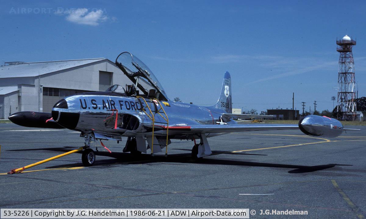 53-5226, 1953 Lockheed T-33A Shooting Star C/N 580-8565, At ADW