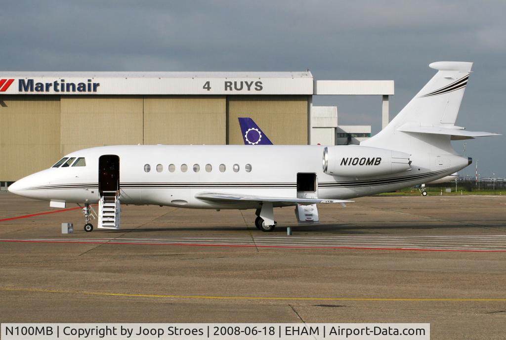 N100MB, 2005 Dassault Falcon 2000EX C/N 60, Parked at Amsterdam Schiphol airport