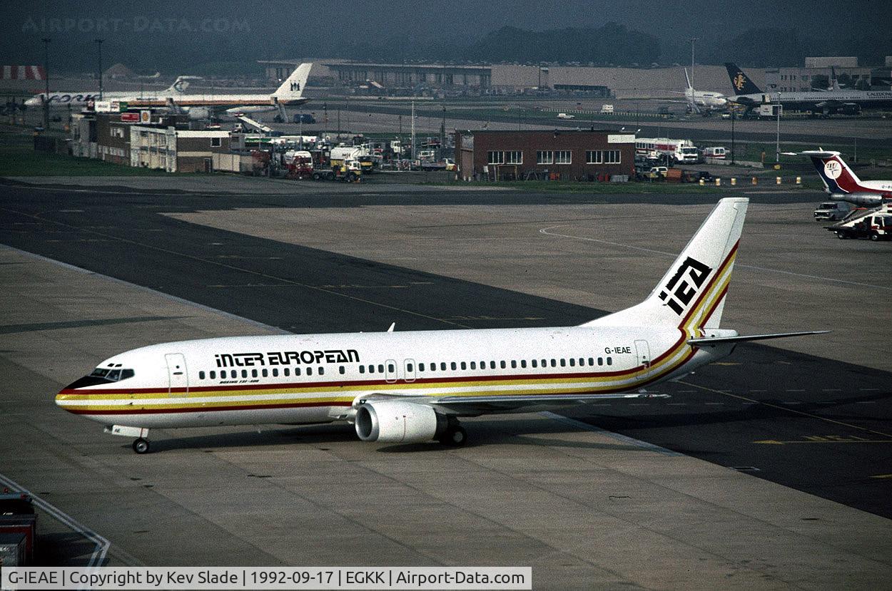 G-IEAE, 1990 Boeing 737-4S3 C/N 24795, De-registered in May 1994 on return to USA.