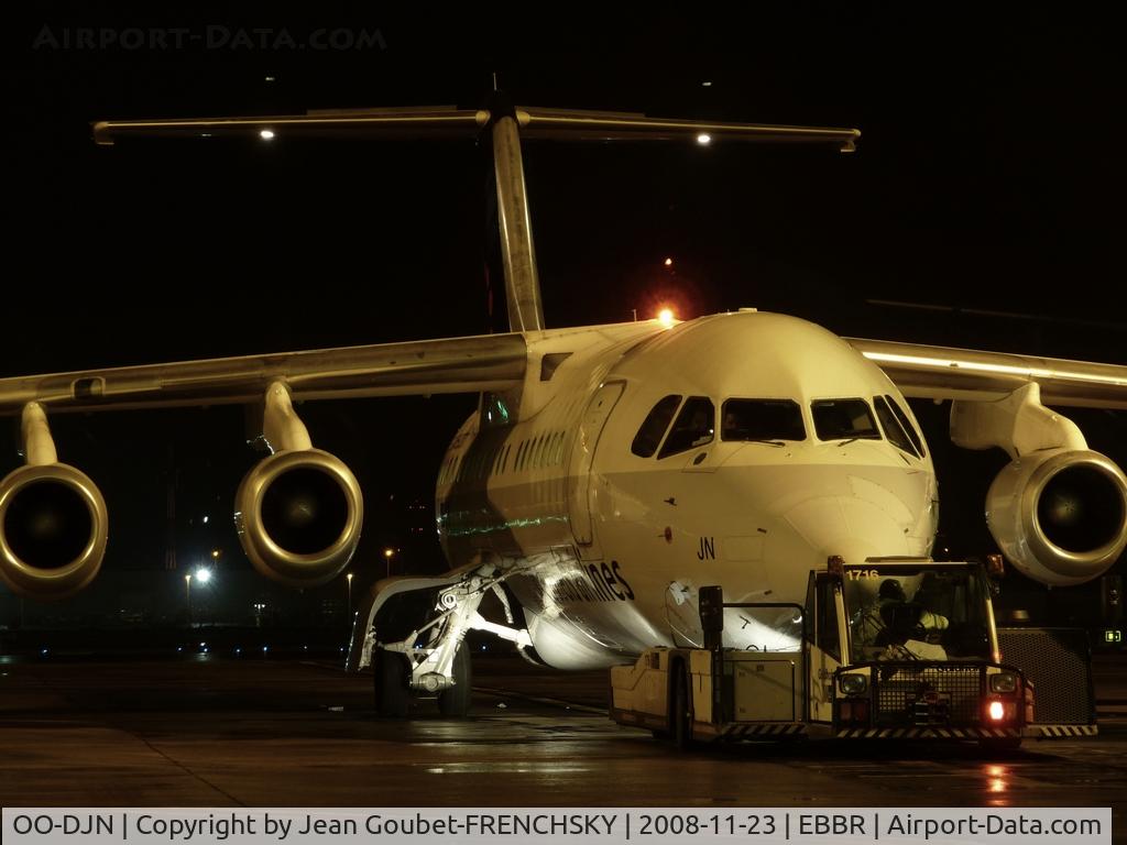 OO-DJN, 1995 British Aerospace Avro 146-RJ85 C/N E.2275, departure to Madrid