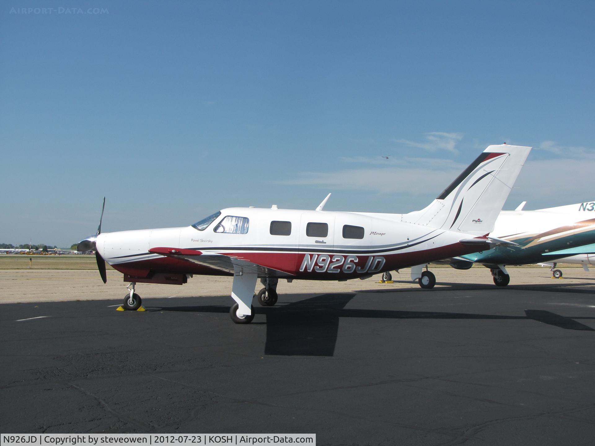 N926JD, 2007 Piper PA-46-350P Malibu Mirage C/N 4636422, Basler ramp