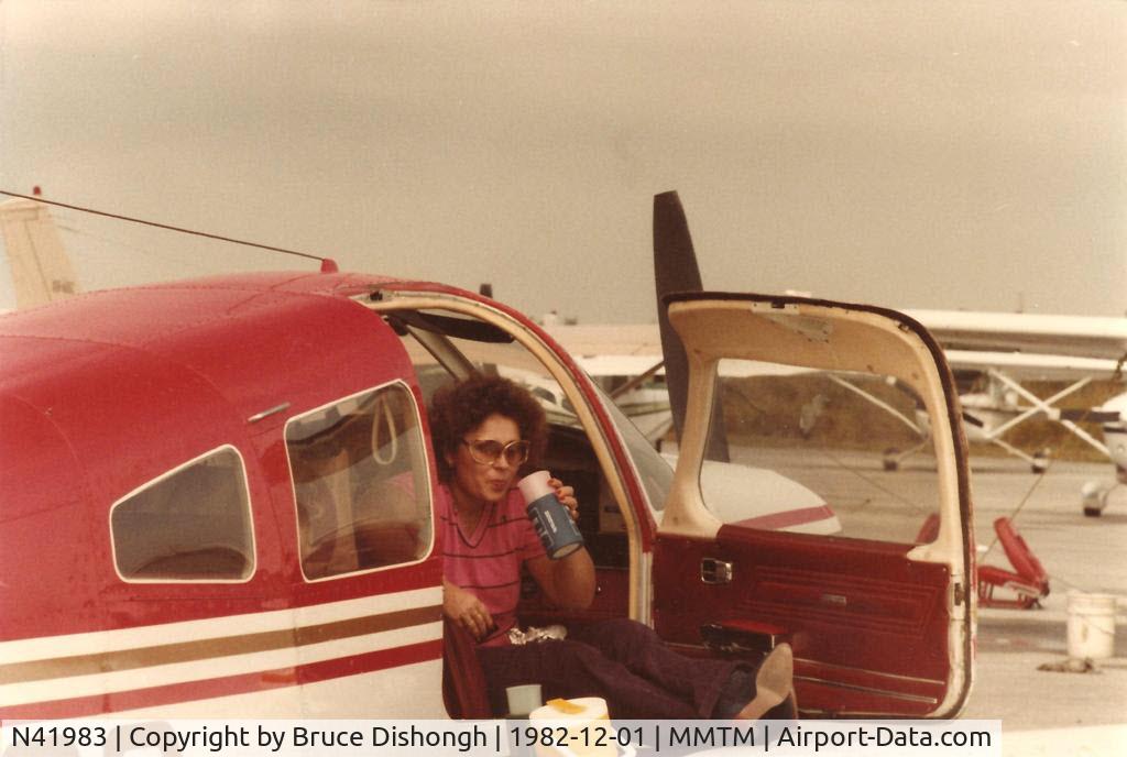 N41983, 1974 Piper PA-28-151 C/N 28-7415379, Wife and I took a short trip to Mexico in the early 1980's.  This was taken at Tampico airport shortly before leaving for Poza Rica, Mexico.