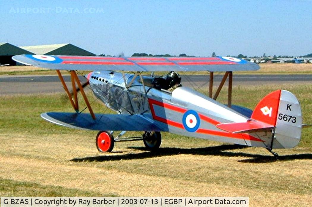 G-BZAS, 2000 Isaacs Fury II C/N PFA 011-10837, Isaacs Fury II [PFA 011-10837] Kemble~G 13/07/2003