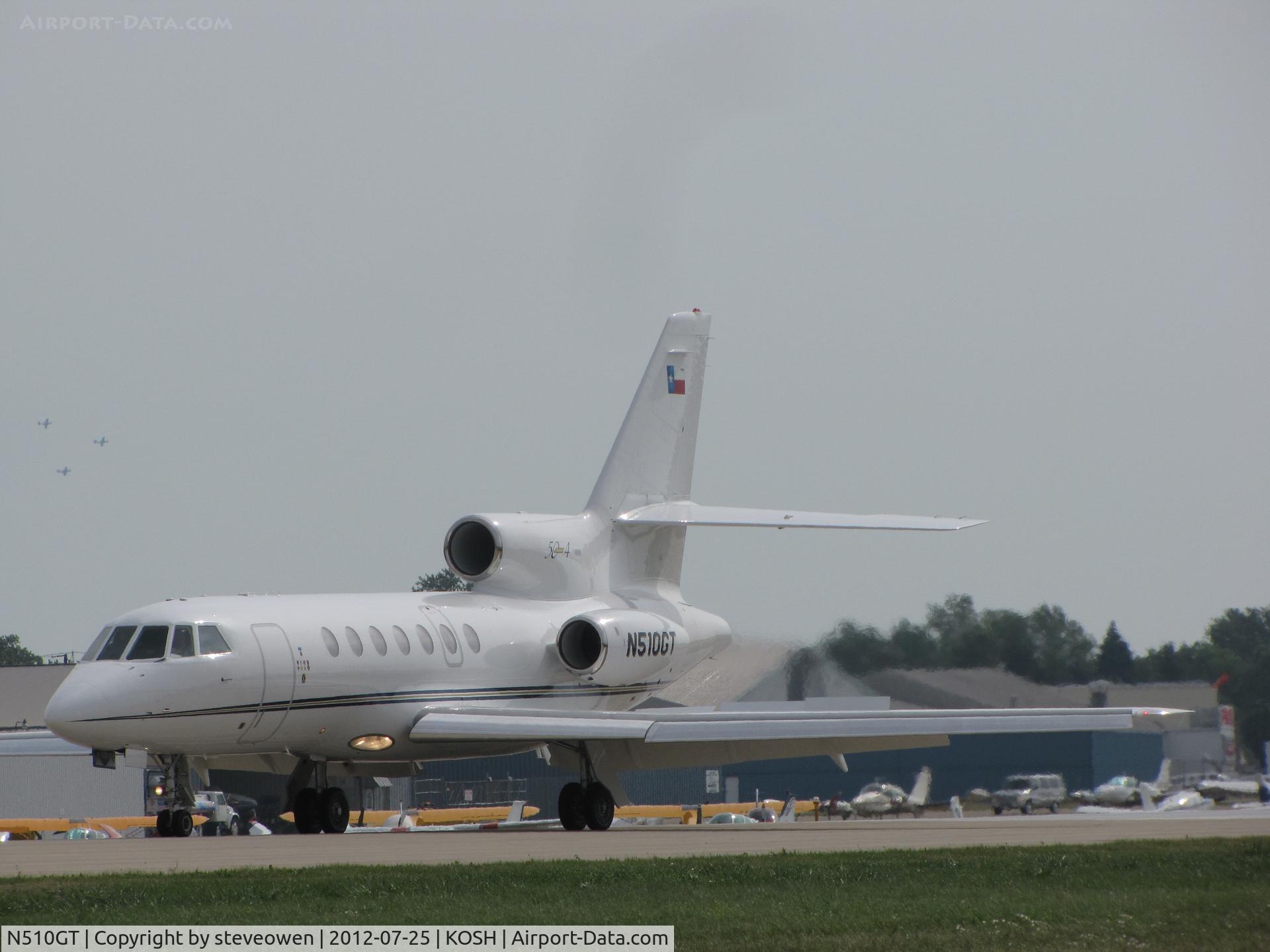 N510GT, 1982 Dassault Falcon 50 C/N 88, Departing Rwy 27 Oshkosh