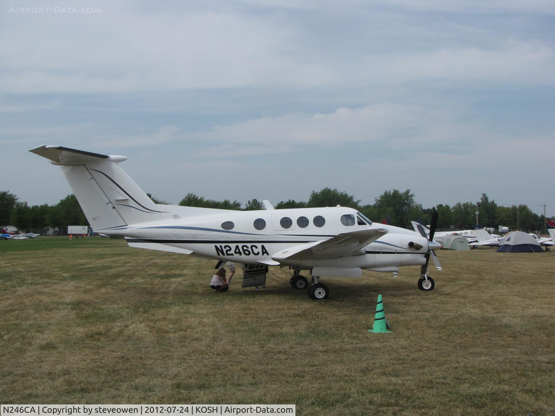 N246CA, 1980 Beech F90 King Air C/N LA-27, in the camp grounds EAA2012
