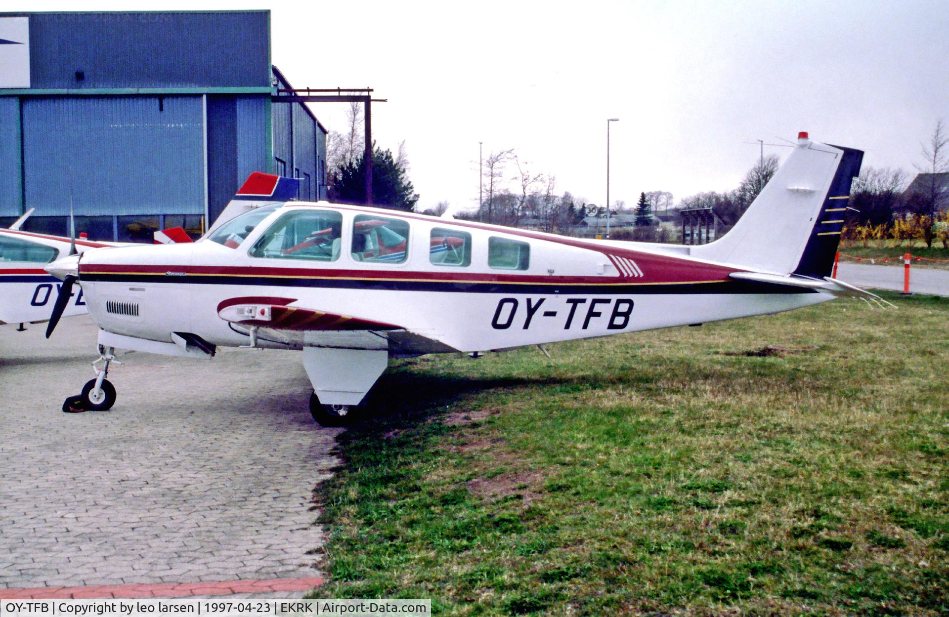 OY-TFB, 1996 Beech A36 Bonanza 36 C/N E-3003, Roskilde Denmark 23.4.97