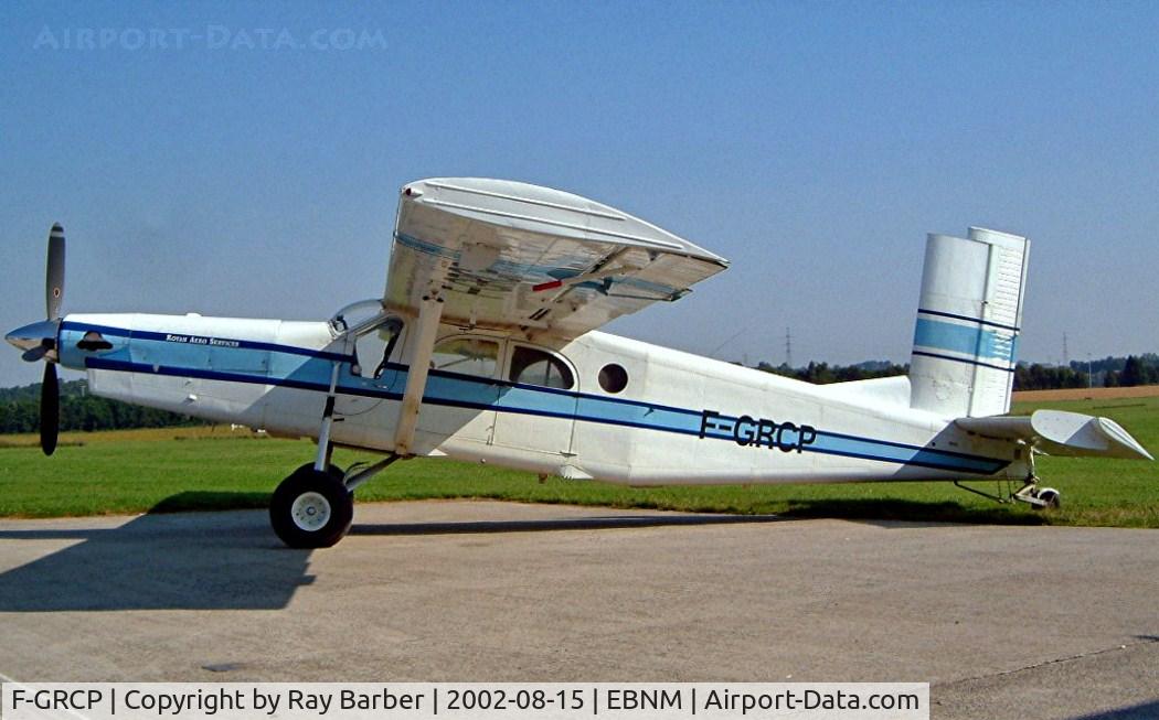 F-GRCP, 1973 Pilatus PC-6/B2-H2 C/N 2071, Pilatus PC-6/B2-H2 Turbo Porter [2071] Namur~OO 15/08/2002