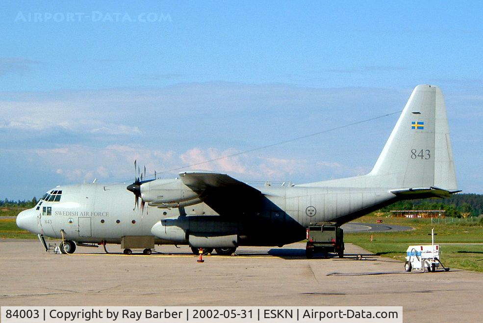 84003, Lockheed C-130H Hercules C/N 382-4628, Lockheed C-130H Hercules [4628] (Swedish AF) Stockholm-Skavsta~SE 31/05/2002