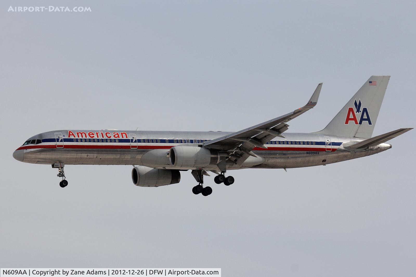 N609AA, 1996 Boeing 757-223 C/N 27447, American Airlines at DFW Airport.