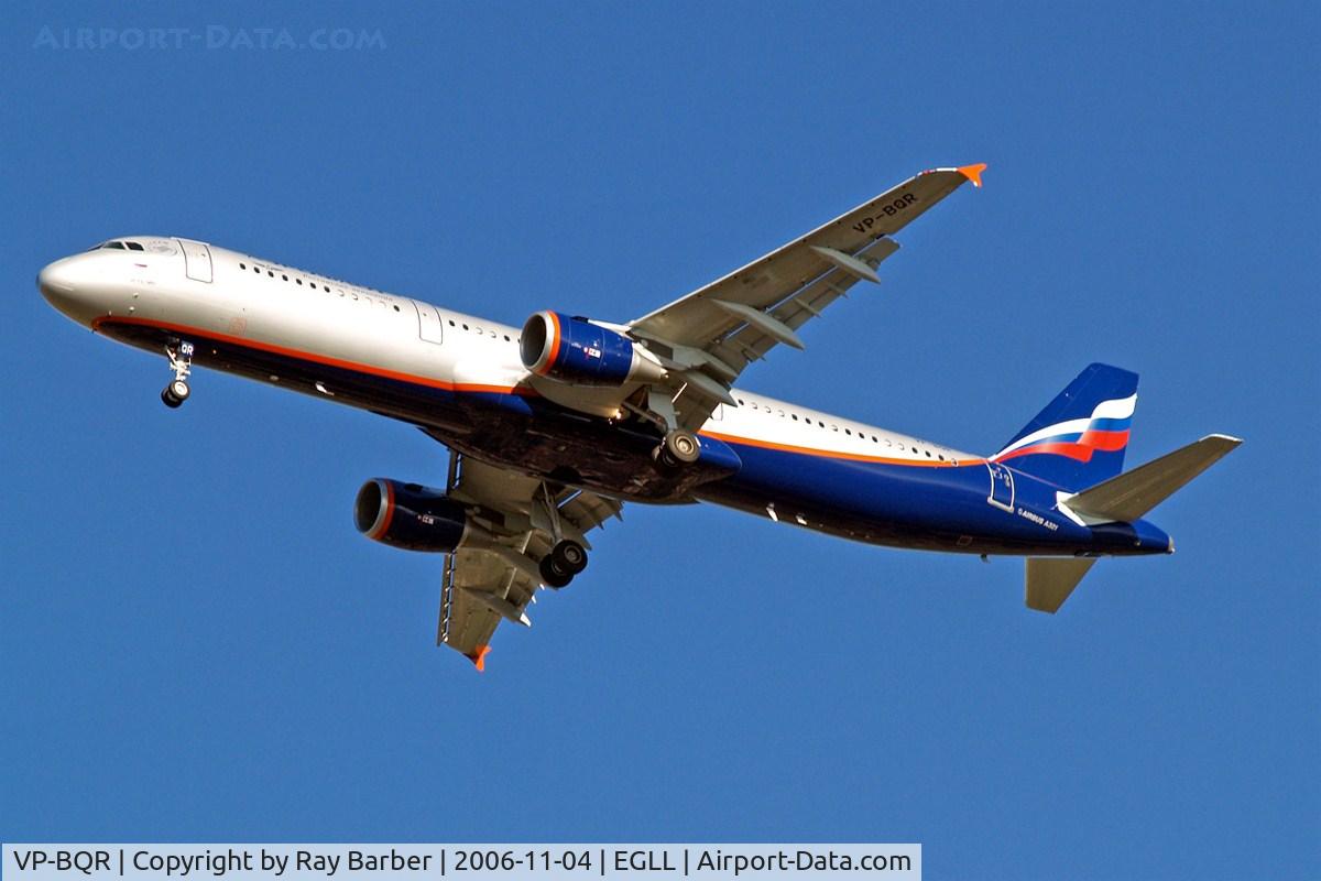 VP-BQR, 2006 Airbus A321-211 C/N 2903, Airbus A321-211 [2903] (Aeroflot Russian Airlines) Home~G 04/11/2006
