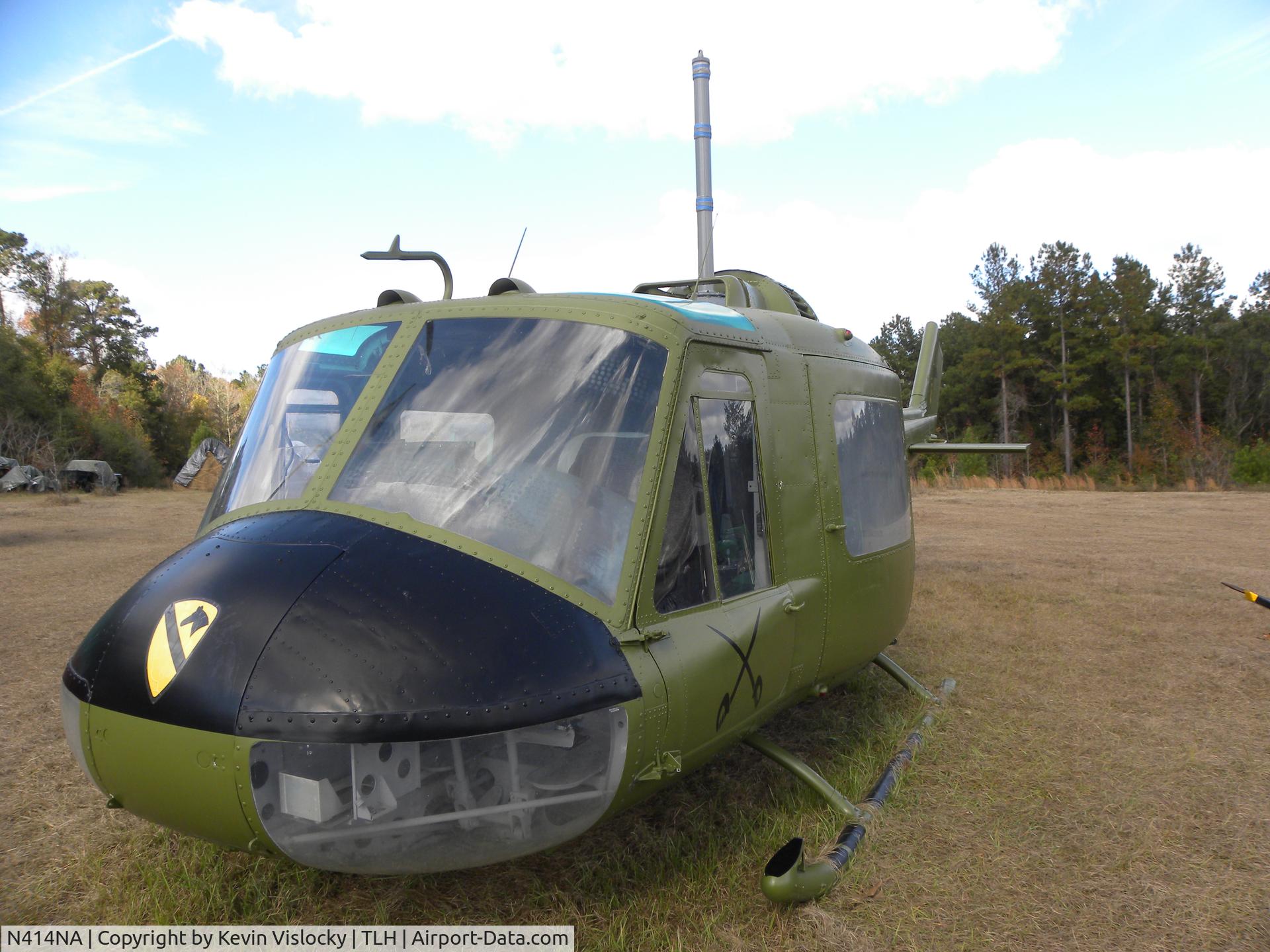 N414NA, 1966 Bell UH-1M Iroquois C/N 1590, UH1C/M, Serial # 66-00608, under restoration to original U.S. Army 
condition while serving in Vietnam. Helicopter flew with the 191st AHC, 282nd AHC, 92nd AHC and the 176th AHC. The helicopter was later operated by NASA at the Kennedy Space Center in FL