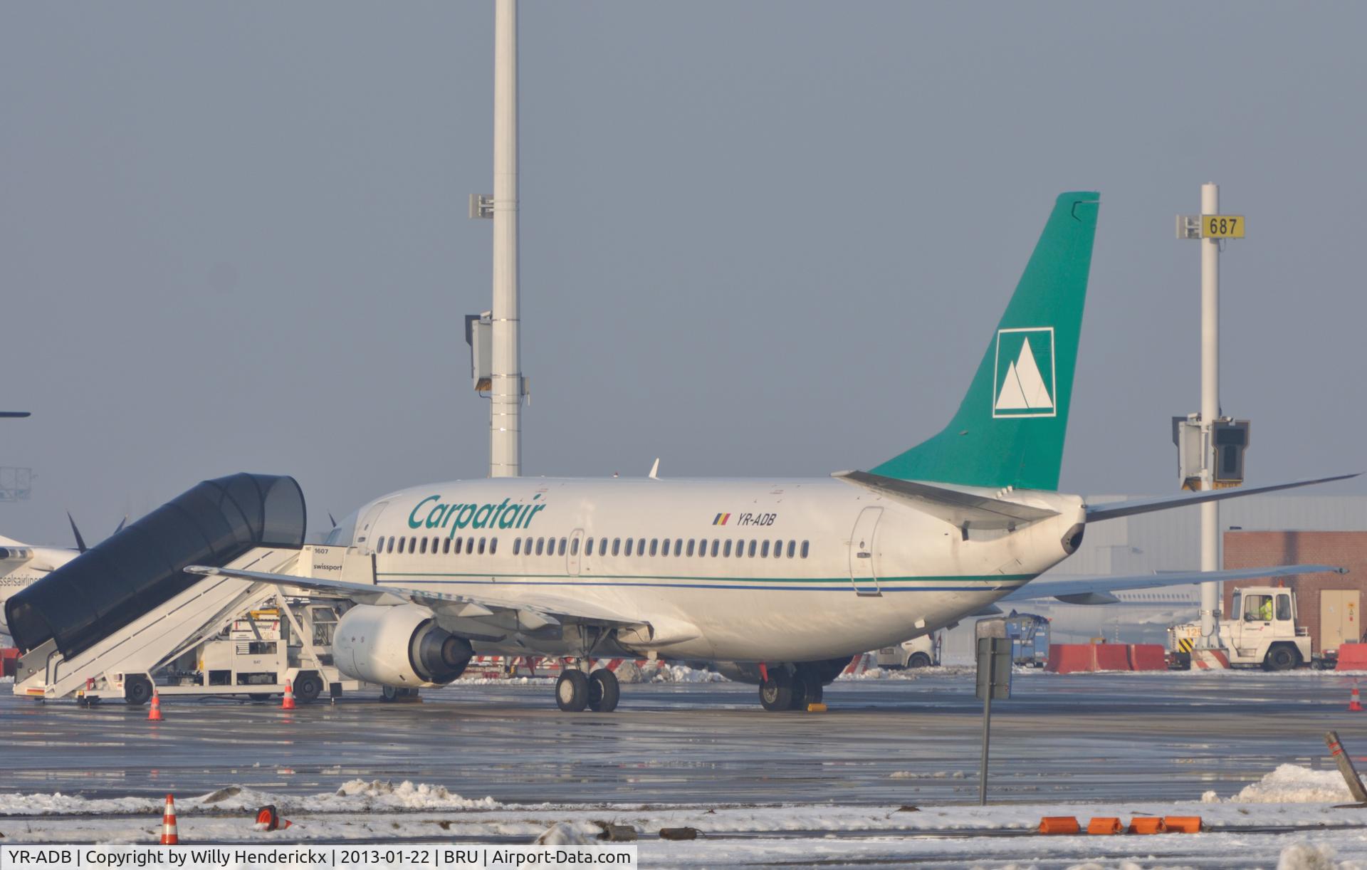 YR-ADB, 1997 Boeing 737-31S C/N 29058, First visit to Brissels