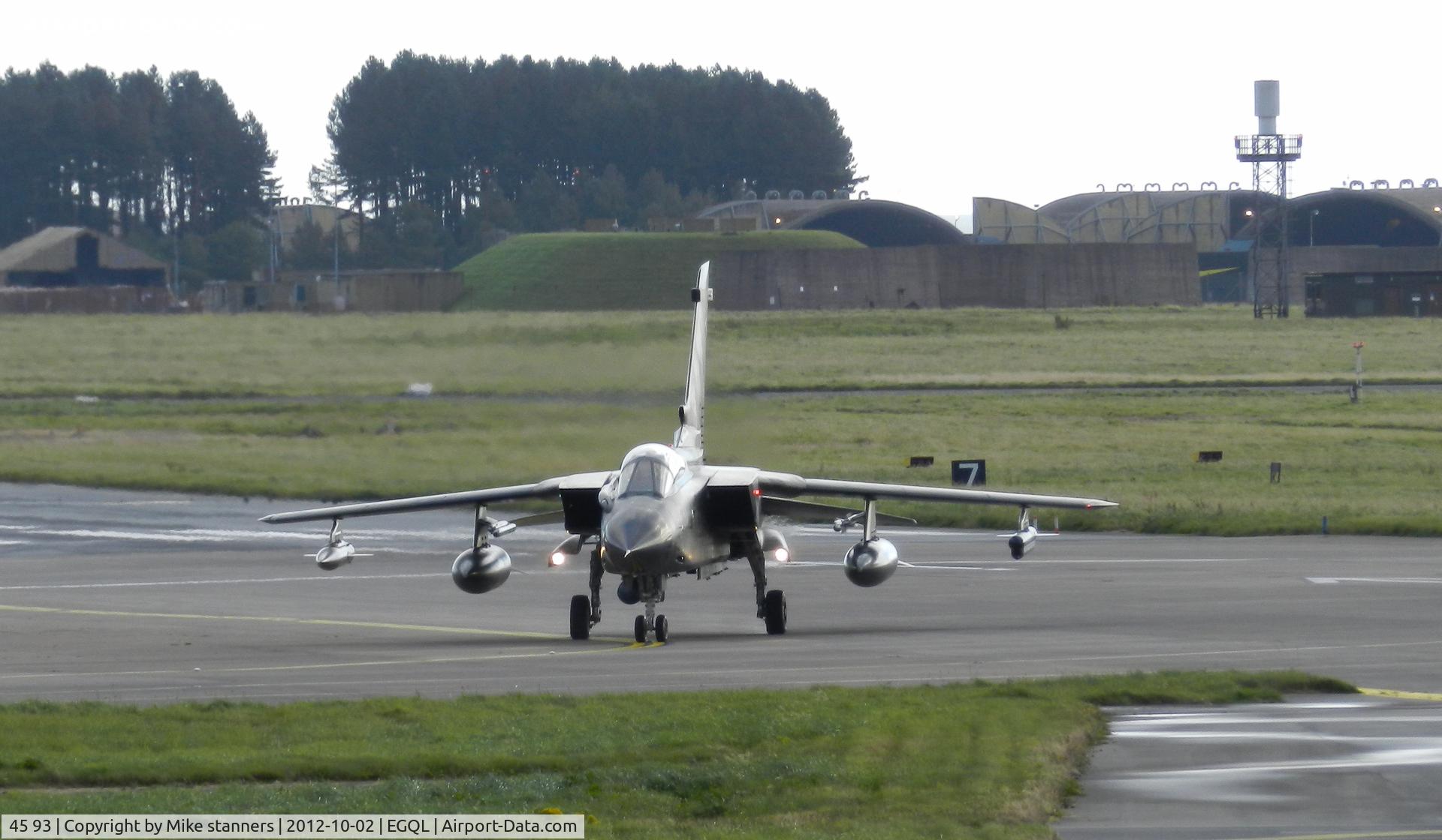 45 93, Panavia Tornado IDS C/N 727/GS234/4293, Buchel based Tornado IDS 45+93 from JBG-33,Arrives back at RAF Leuchars after a morning Joint warrior sortie