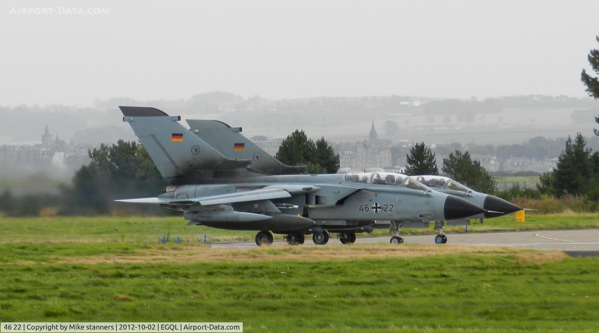 46 22, Panavia Tornado IDS C/N 807/GS255/4322, AG-51 Tornados 46+22 & 44+78 Line up on runway 27 for take off on an afternoon joint warrior mission