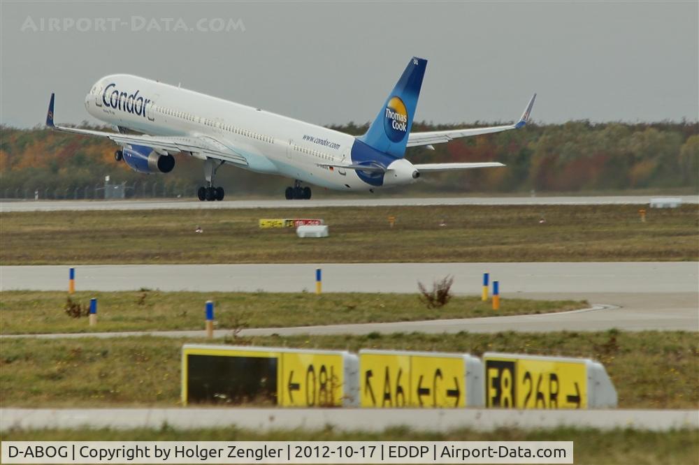 D-ABOG, 1999 Boeing 757-330 C/N 29014, Lift-off on rwy 26R....