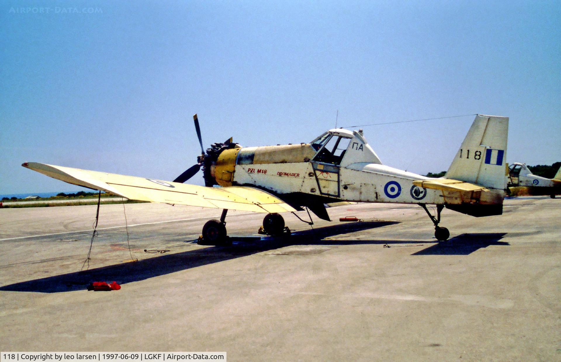118, PZL-Mielec M-18B Dromader C/N 1Z011-18, Keffalinia Greece 9.6.97