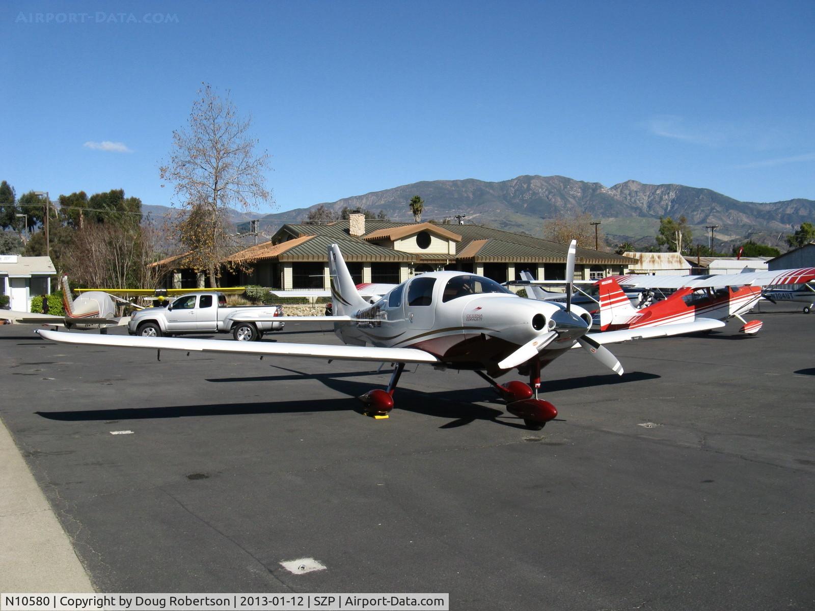 N10580, Cessna LC41-550FG C/N 411150, 2009 Cessna LC41-550FG as 400 CORVALIS TT, twin-turbocharged Continental TSIO-550-C 310 Hp, tri-blade scimitar prop, five place G1000 glass panel speedster