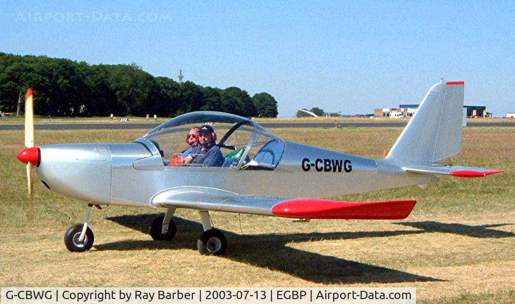 G-CBWG, 2002 Aerotechnik EV-97A Eurostar C/N PFA 315-13918, Evektor EV-97A Eurostar [PFA 315-13918] Kemble~G 13/07/2003