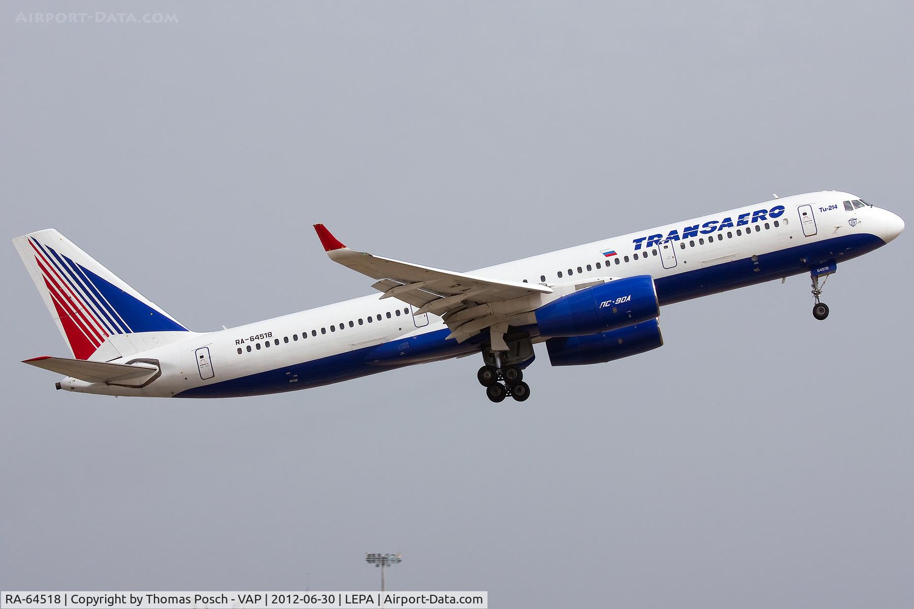 RA-64518, 2009 Tupolev Tu-214 C/N 42305018, Transaero Airlines