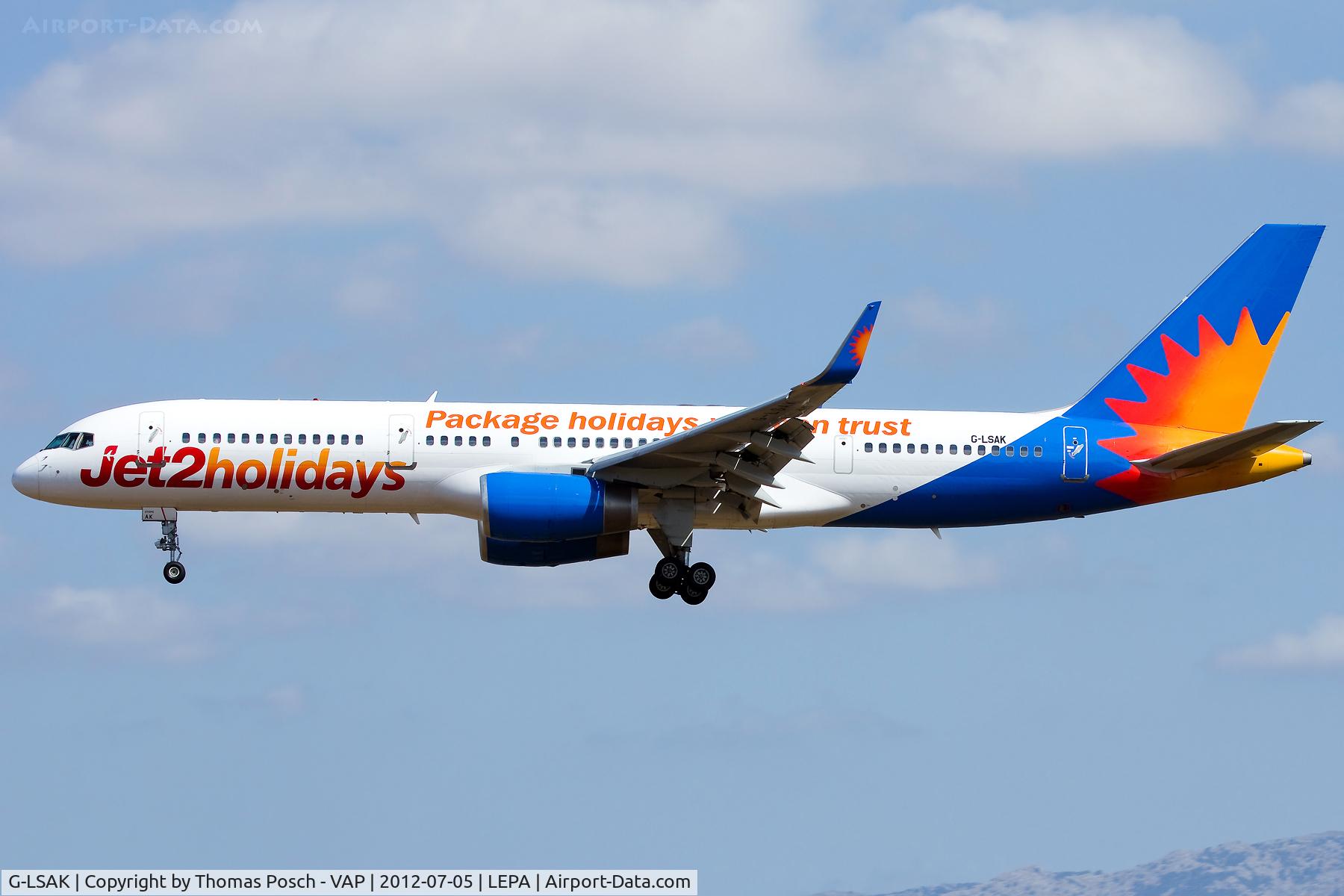 G-LSAK, 1996 Boeing 757-23N C/N 27973, Jet2Holidays