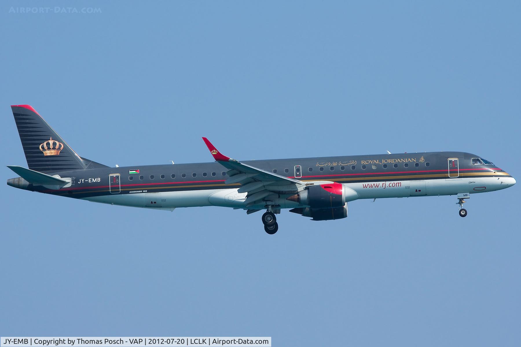 JY-EMB, 2007 Embraer 195LR (ERJ-190-200LR) C/N 19000131, Royal Jordanian