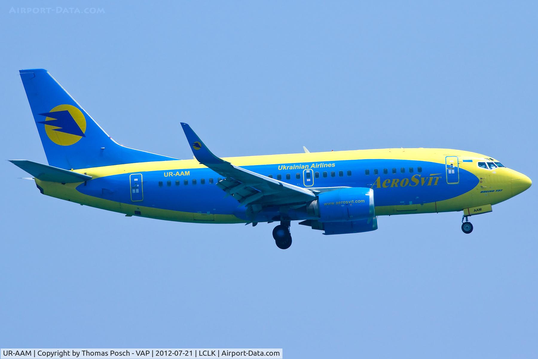 UR-AAM, 1990 Boeing 737-548 C/N 24919, AeroSvit Airlines