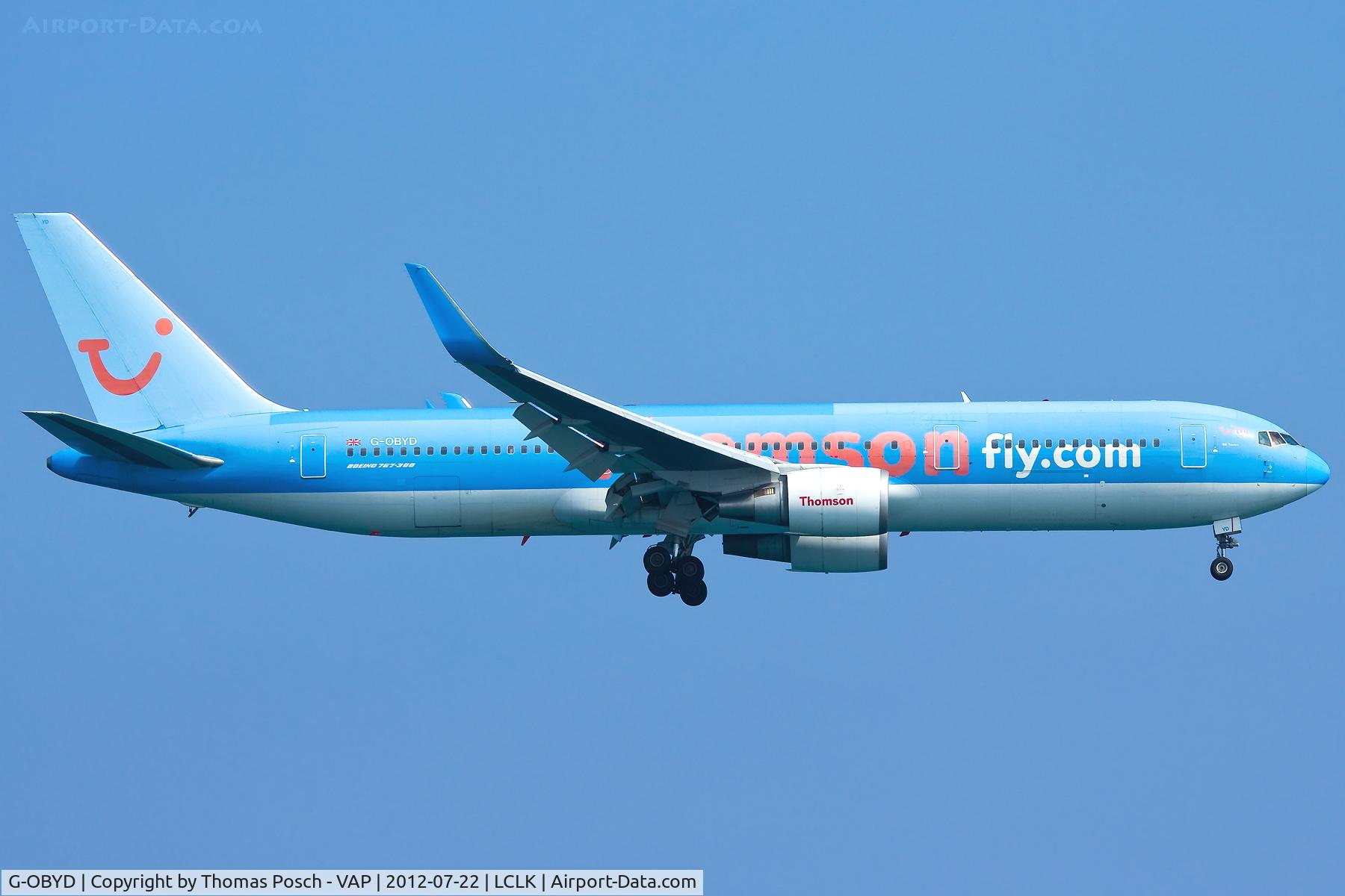 G-OBYD, 1997 Boeing 767-304/ER (BCF) C/N 28042, Thomson Airways