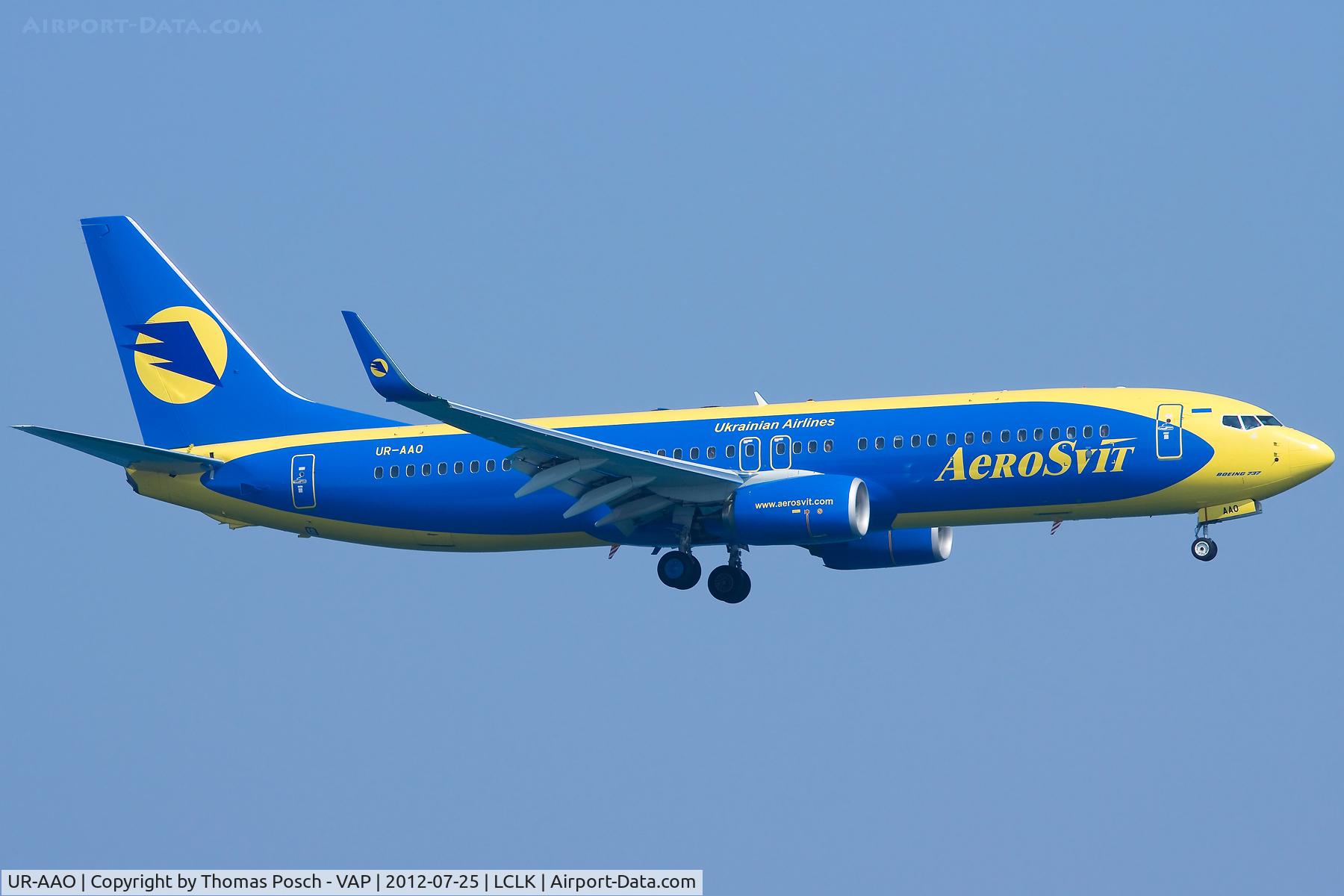 UR-AAO, 2012 Boeing 737-84R C/N 38120, AeroSvit Airlines