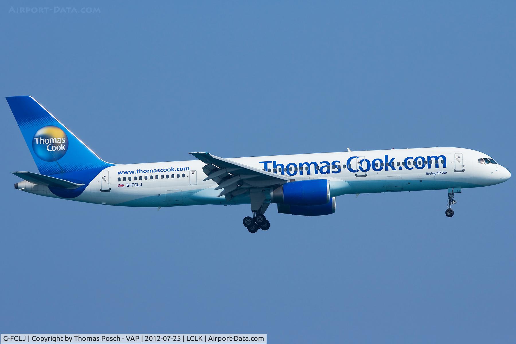 G-FCLJ, 1993 Boeing 757-2Y0 C/N 26160, Thomas Cook Airlines