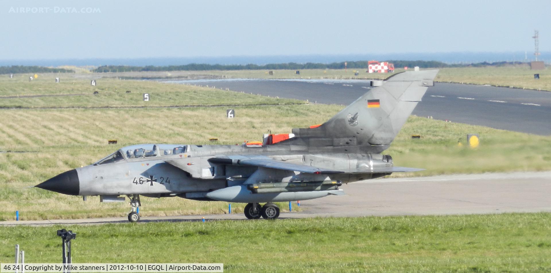 46 24, 1989 Panavia Tornado ECR C/N 818/GS257/4324, A Lechfeld Based Tornado ECR From JBG-32 One of six ECR's deployed for 2 weeks to RAF Leuchars for exercise joint warrior