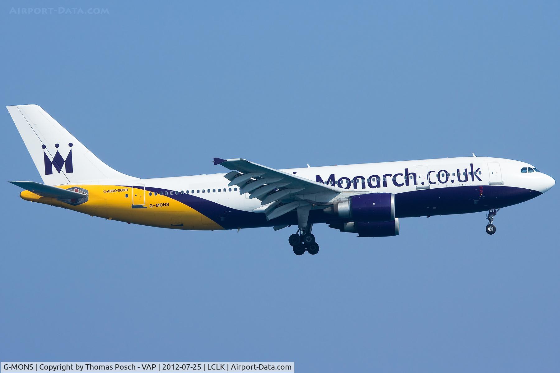 G-MONS, 1989 Airbus A300B4-605R C/N 556, Monarch Airlines