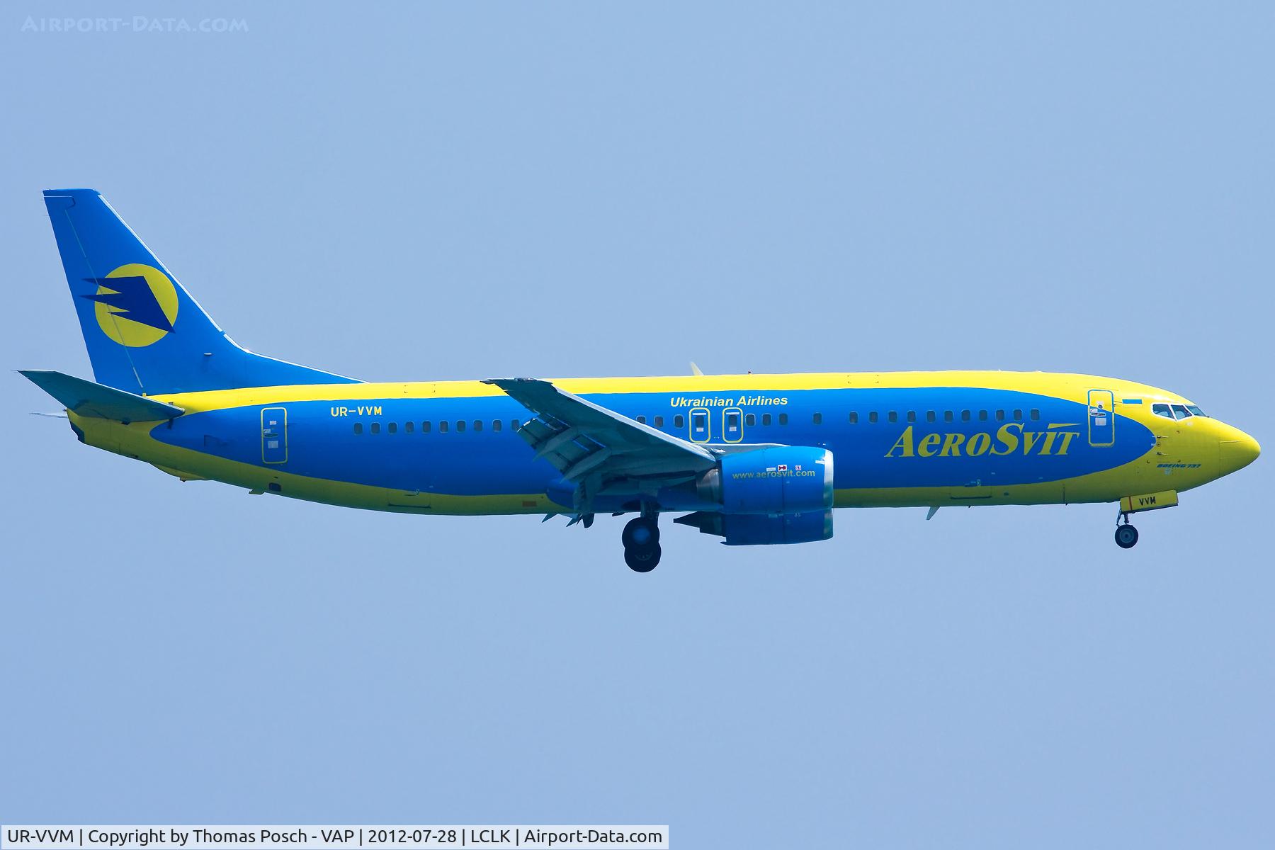 UR-VVM, 1992 Boeing 737-448 C/N 25736, AeroSvit Airlines