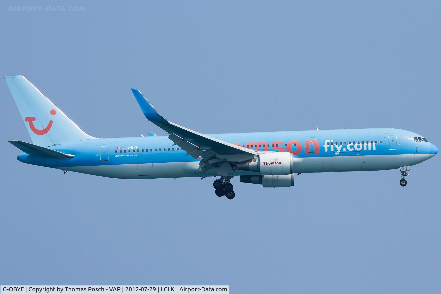 G-OBYF, 1998 Boeing 767-304 C/N 28208, Thomson Airways