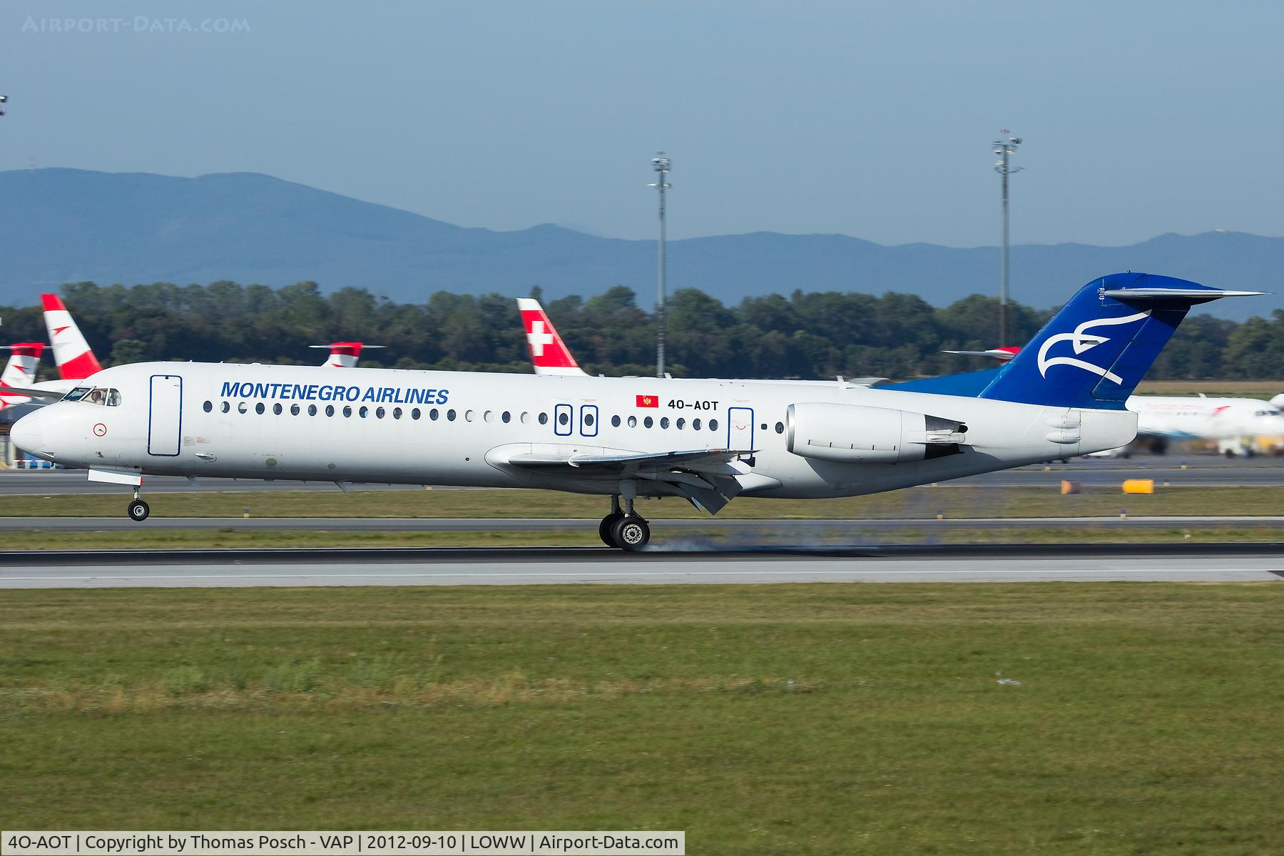 4O-AOT, 1991 Fokker 100 (F-28-0100) C/N 11350, Montenegro Airlines