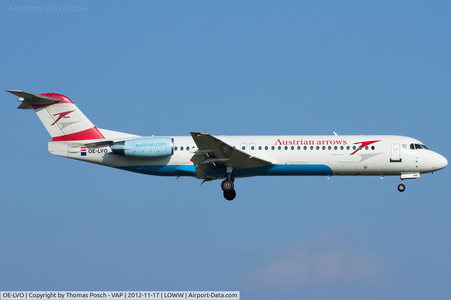 OE-LVO, 1993 Fokker 100 (F-28-0100) C/N 11460, Austrian Arrows