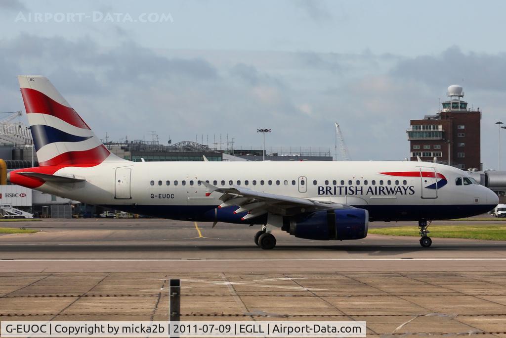 G-EUOC, 2001 Airbus A319-131 C/N 1537, Landing