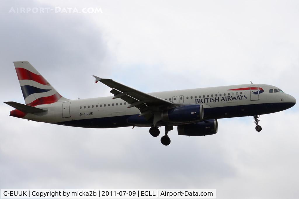 G-EUUK, 2002 Airbus A320-232 C/N 1899, Landing