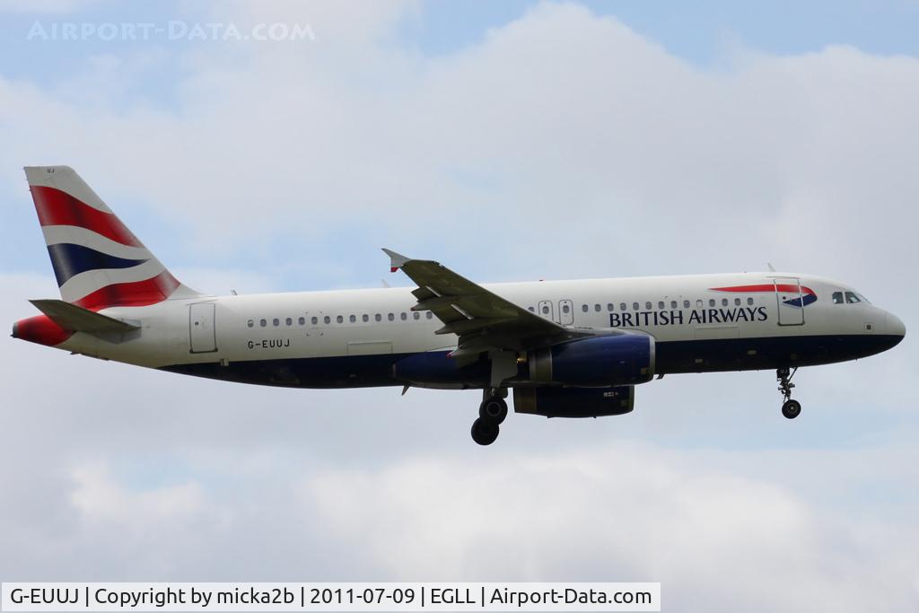 G-EUUJ, 2002 Airbus A320-232 C/N 1883, Landing