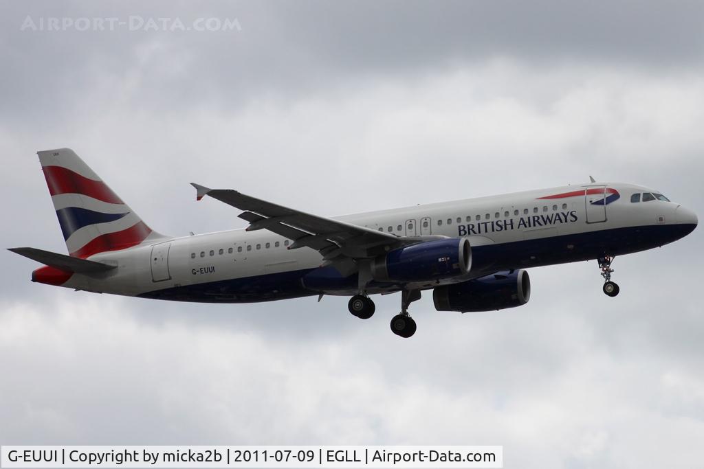 G-EUUI, 2002 Airbus A320-232 C/N 1871, Landing
