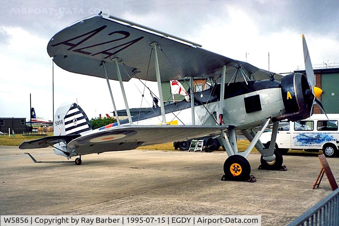 W5856, 1941 Fairey Swordfish Mk.II C/N B3593 Unconfirmed, Fairey Swordfish II [W5856] (Royal Navy) RNAS Yeovilton~G 15/07/1995