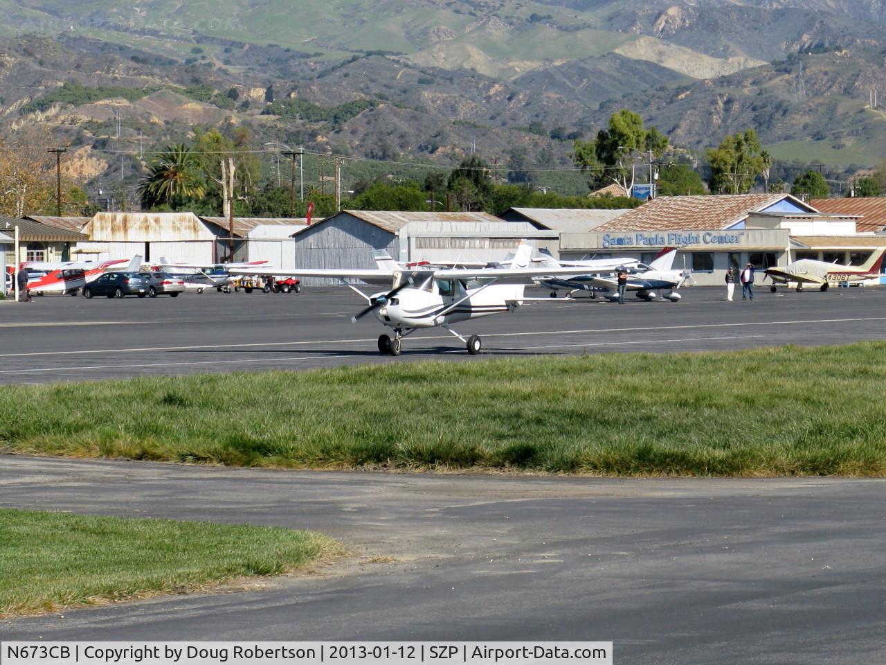 N673CB, 1970 Cessna 150L C/N 15072129, 1970 Cessna 150L, Continental O-200 100 Hp, landing roll Rwy 22