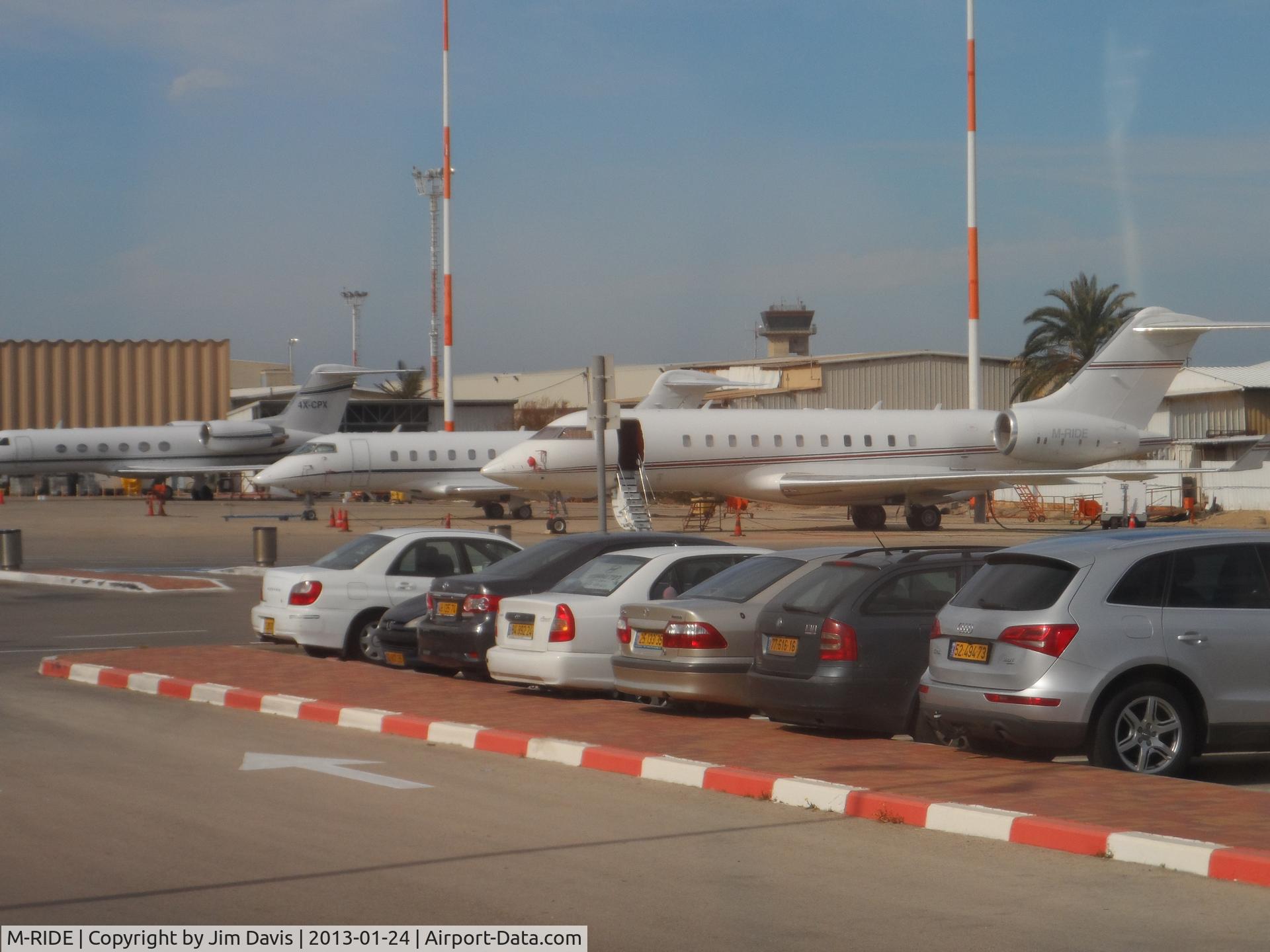 M-RIDE, 2006 Bombardier BD-700-1A10 Global 5000 C/N 9190, M-RIDE and M-EANS @ TEL-AVIV on 24th January 2013