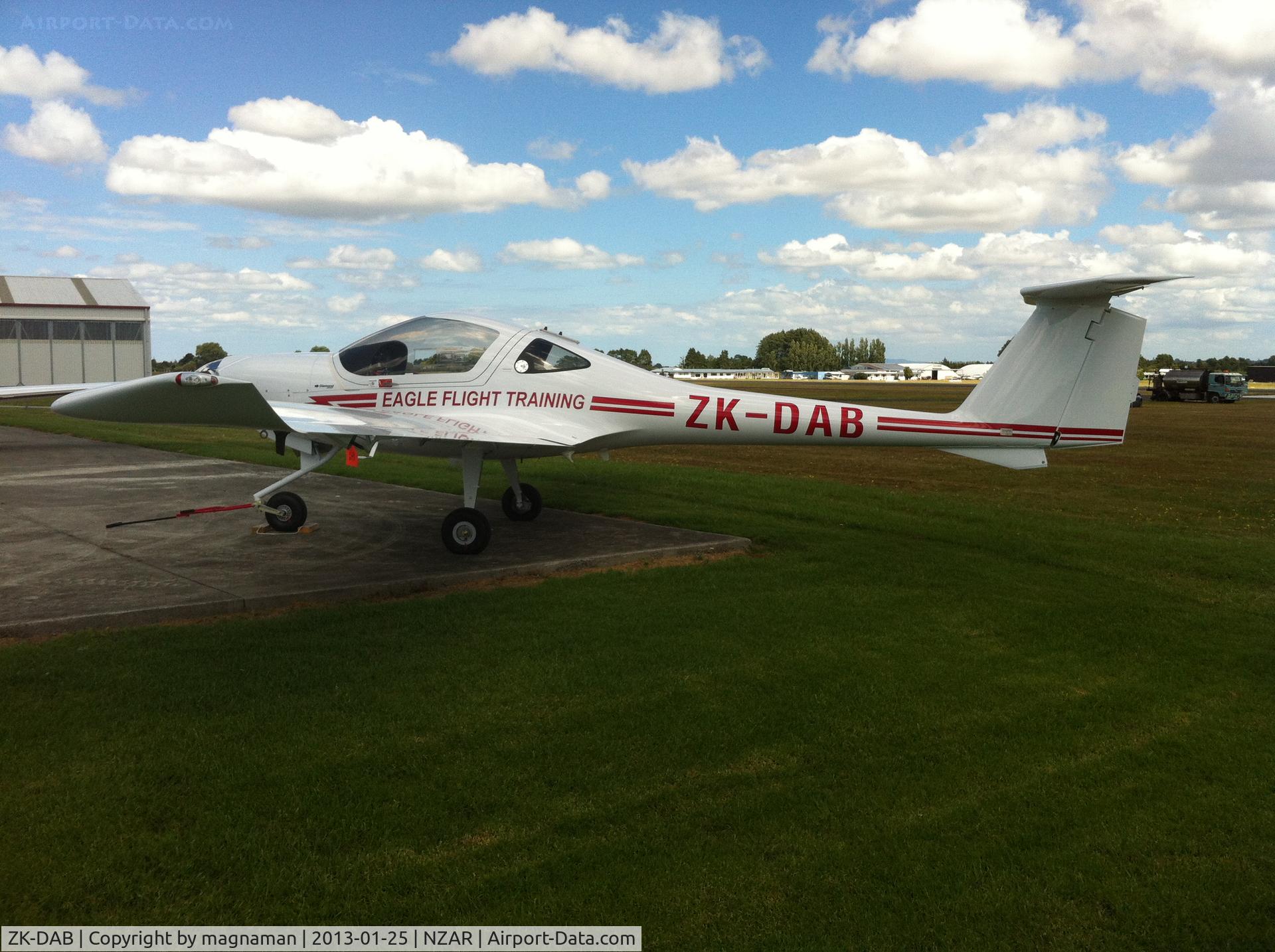 ZK-DAB, Diamond DA-20-C1 Eclipse C/N C0628, Outside hawker pacific ready for one of its first training flights