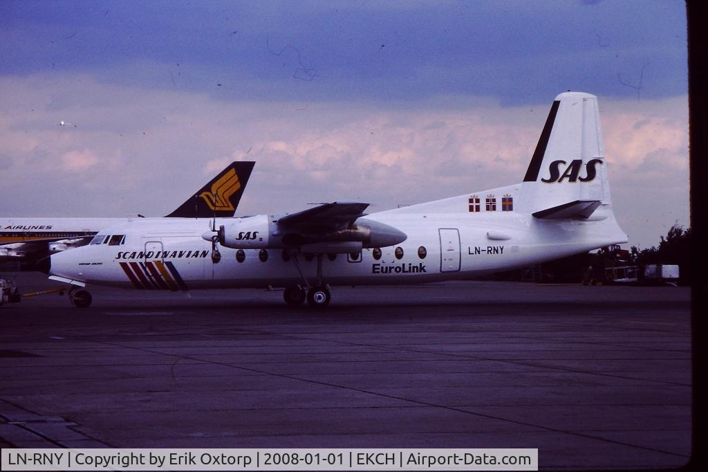 LN-RNY, 1969 Fokker F.27-600 Friendship C/N 10419, Photo by Erik Oxtorp in CPH NOV84