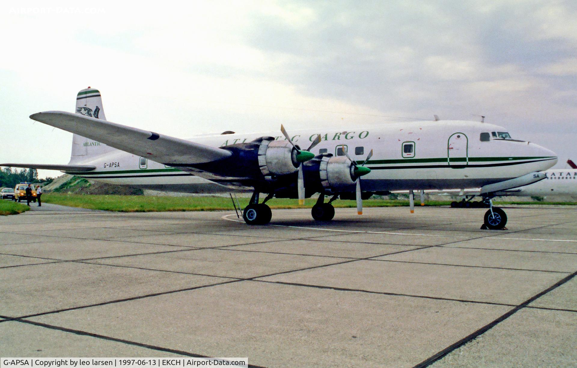 G-APSA, 1958 Douglas DC-6A C/N 45497, Copenhagen Kastrup 13.6.97