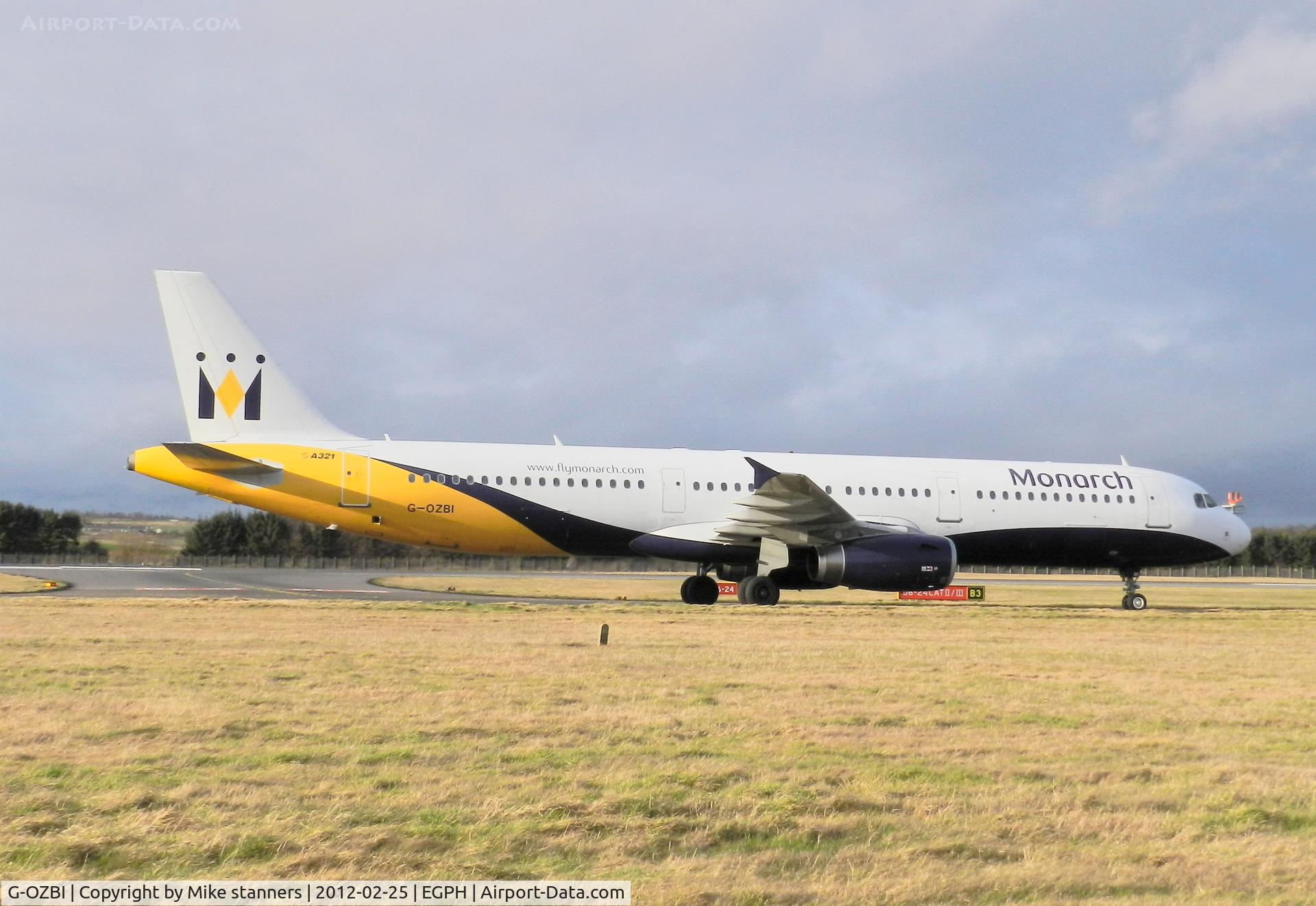 G-OZBI, 2007 Airbus A321-231 C/N 2234, Monarch A321 Arrives at EDI On a rugby charter flight