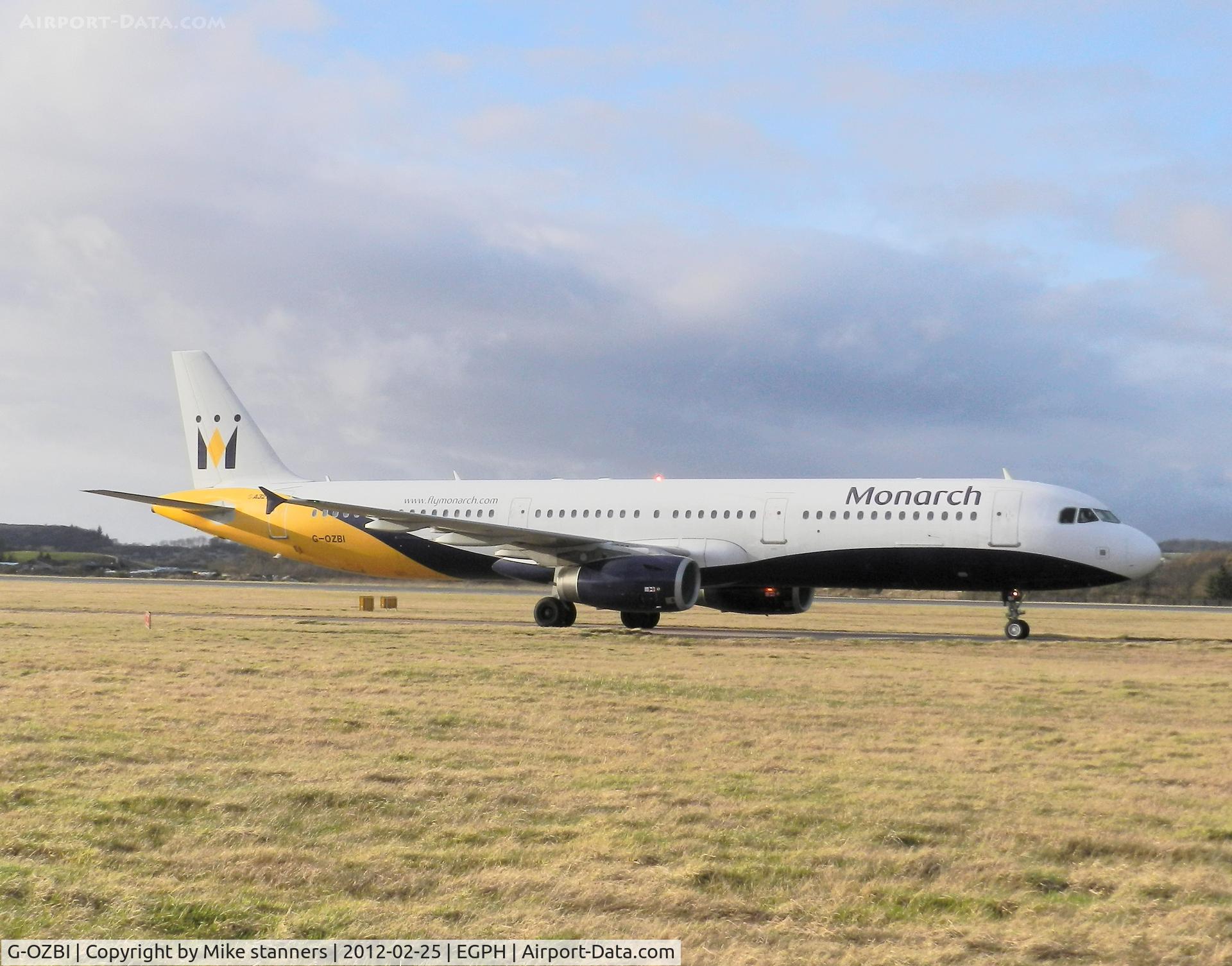 G-OZBI, 2007 Airbus A321-231 C/N 2234, Monarch A321 Arrives at EDI From France on a rugby charter flight