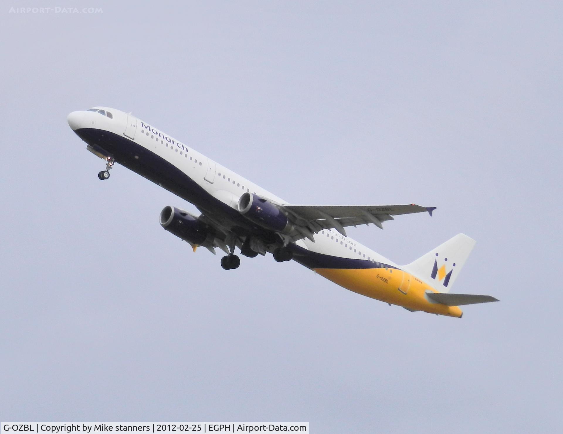 G-OZBL, 1998 Airbus A321-231 C/N 864, Monarch A321 Departs runway 24 after arriving earlier from France on a ruby charter flight