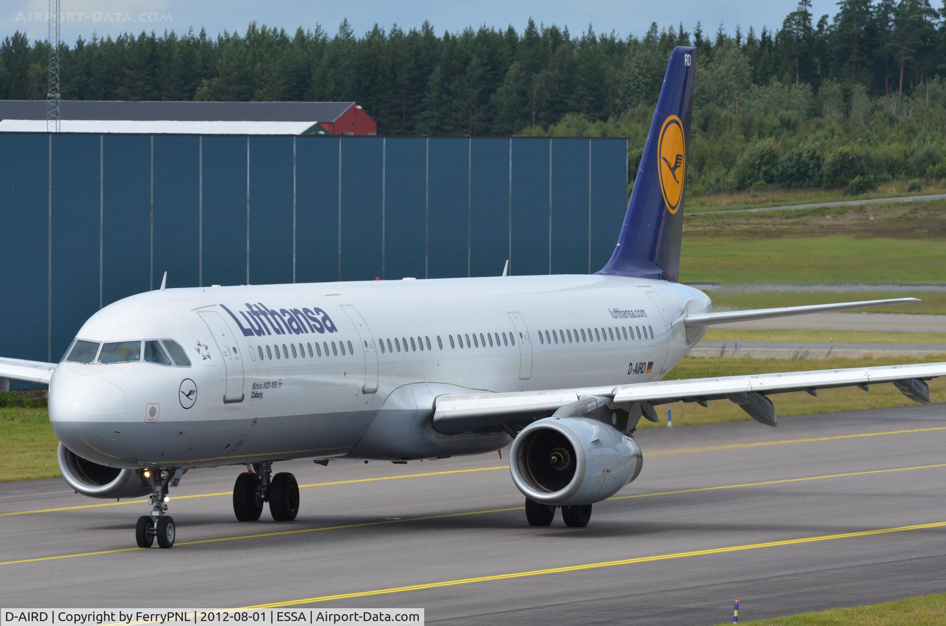 D-AIRD, 1994 Airbus A321-131 C/N 0474, LH A321 taxiing for take of at ARN